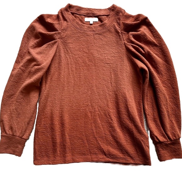 Madewell Tops - MADEWELL Pleated Statement-Sleeve Top Size Small Trendy Feminine Pretty
